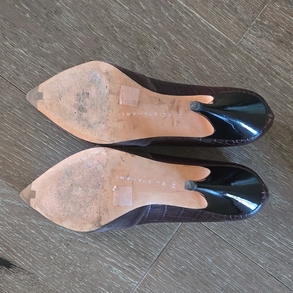 Elie Tahari brown suede and leather pumps - Picture 5 of 6